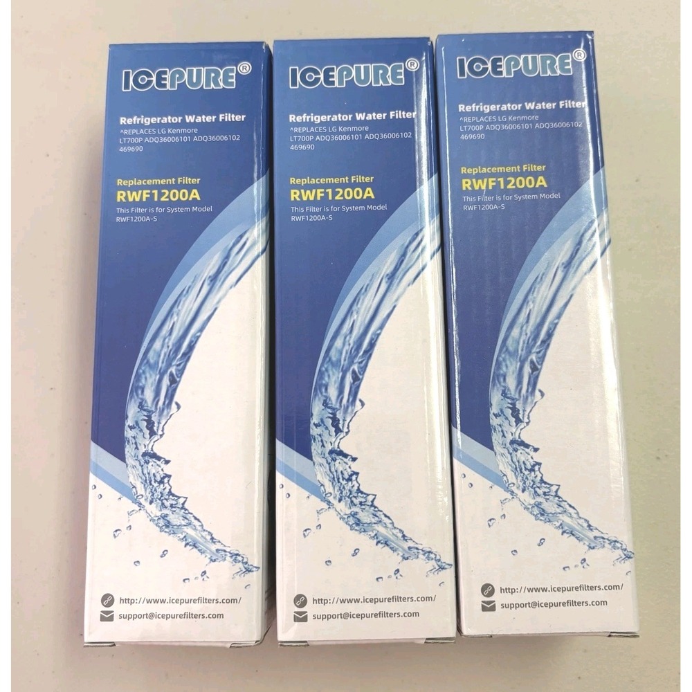 Genuine Refrigerator Water, Ice Pure Replacement Filter RWF1200A LG Kenmore